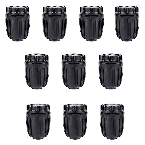 Yulaiyoen 1/2 inch Drip Irrigation Fittings End Caps For (0.52" ID x 0.65" OD) 16mm Drip Irrigation Tubing Connectors End Plugs-10 Pack Cover