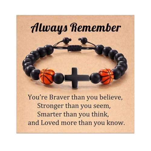 XAM Basketball Baseball Soccer Football Softball Creative beaded Cross bracelet