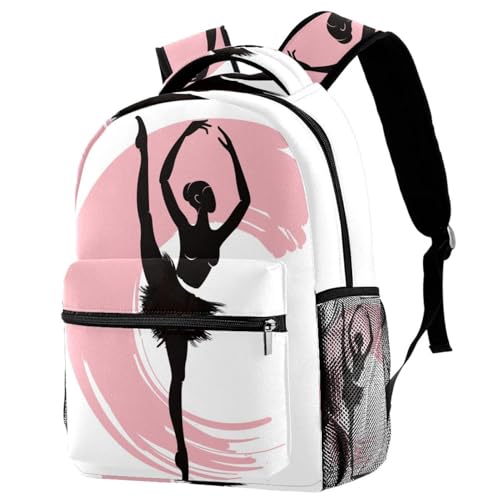 Sac à dos fille ballerine multicolore grand format pour collège et loisirs créatifs
