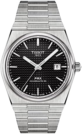 Tissot Mens PRX Automatic Analogue Watch, 40 mm, Stainless Steel Bracelet Watch