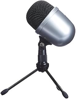 AmazonBasics Desktop Mini Condenser Microphone With Tripod - Silver