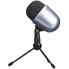 Amazon Basics Mini-condensatormicrofoon, tafelmicrofoon zilver