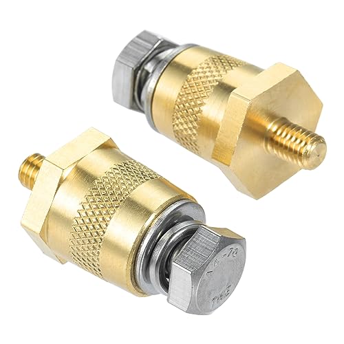 gohantee - gohantee M8 Thread Battery Terminals Charging Posts, 3/8 16 Top or Side Terminal Charging Posts Compatible with GM and Other Accessories to Battery, Charging Post Extender Battery Post Adapter (2Pcs) - -13%