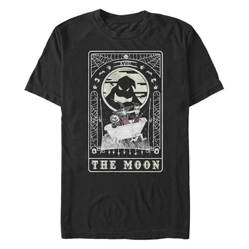 Image of Disney Big & Tall The Nightmare Before Christmas The Moon Men's Tops Short Sleeve Tee Shirt, Black, 5XL Big Tall