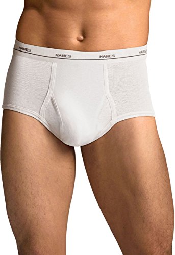 Hanes Men's TAGLESS No Ride Up Briefs with Comfort Flex Waistband 5-Pack (XXX-Large), White