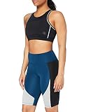  AURIQUE Bal1253 Pantalones Cortos de Ciclismo, Turquesa Oscuro/Negro/Gris Efecto Lavado, 42