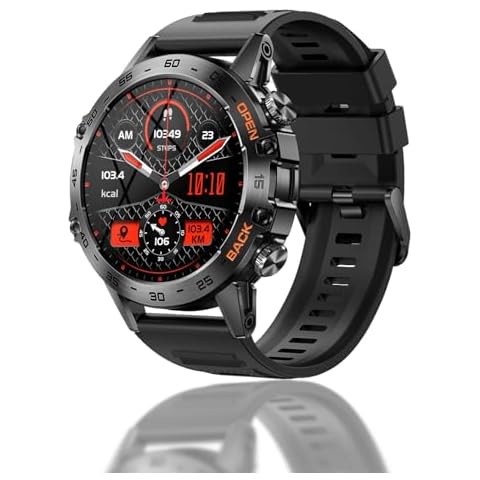 Diyeeni K52 Smart Watch for Men, Outdoor Bluetooth Sports Watch, 1.39in HD Fitness Sleep Monitor for Android iOS, with Pedometer Sport Mode Cover