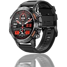 Diyeeni K52 Military Smart Watch for Men, Outdoor Bluetooth Sports Watches, 1.39in HD Fitness Sleep Monitor for Android iOS, with Pedometer Sport Mode