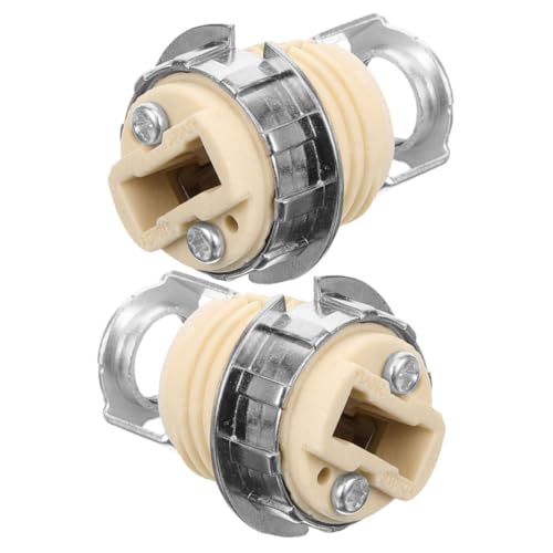 Angoily Lot De 2 Douilles G9 En Céramique Anneau Métal, Culot Pour Ampoules, Compatible Candélabre, Support De Montage Sécurisé, Usage Intérieur Et Réparation Lampes
