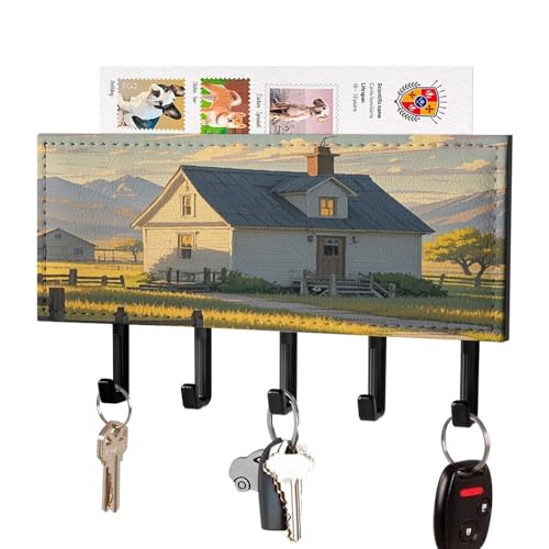 Soporte para llaves de pared autoadhesivo con 5 ganchos 2