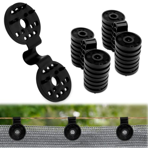 50 Pcs Shade Cloth Clips Shade Cloth Plastic Clips Greenhouse Shade Cloth Fix Clamp Windproof Awning Clamp Grip Tarp Clips for Sunshade Net Anti Bird Netting Garden Netting Patio Accessories