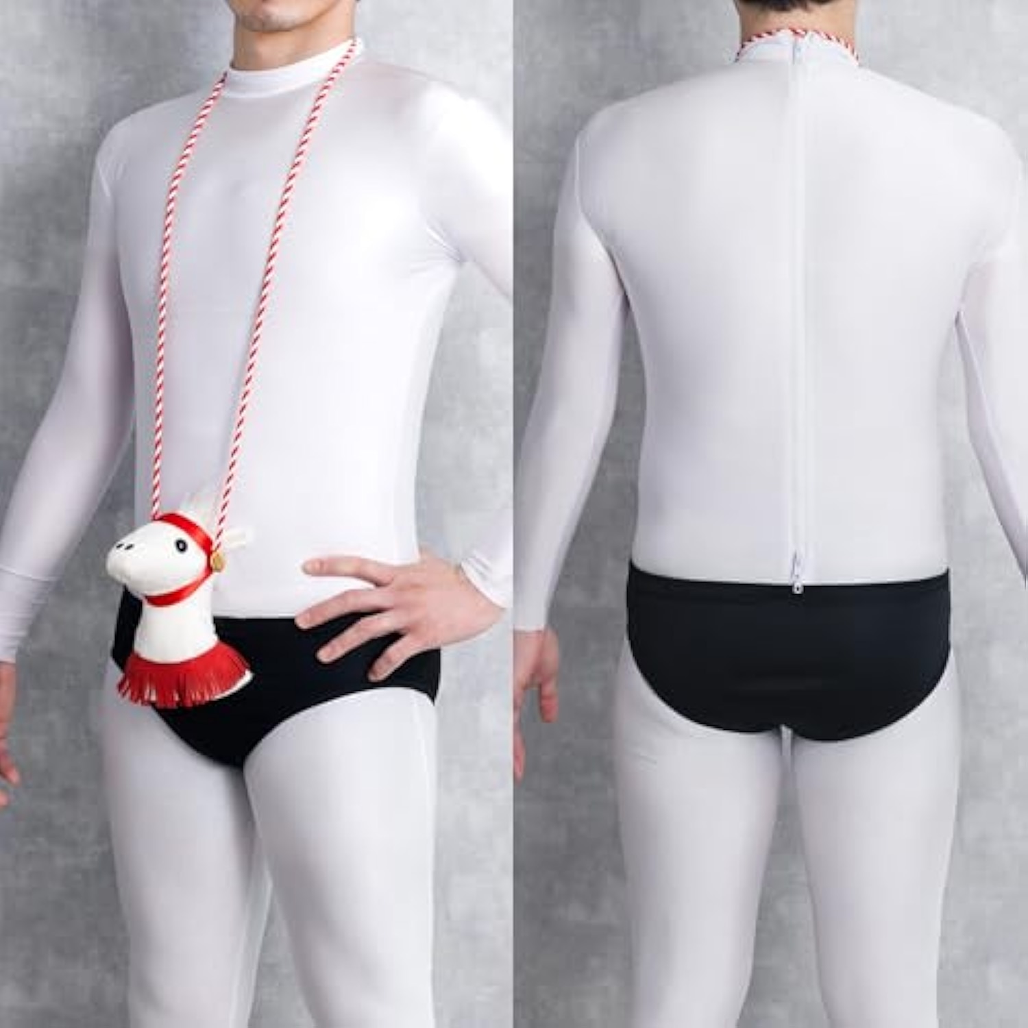 クリアストーン(Clearstone) コスプレ 正月 暴れ馬パンツ メンズ ホワイト 詳細画像4