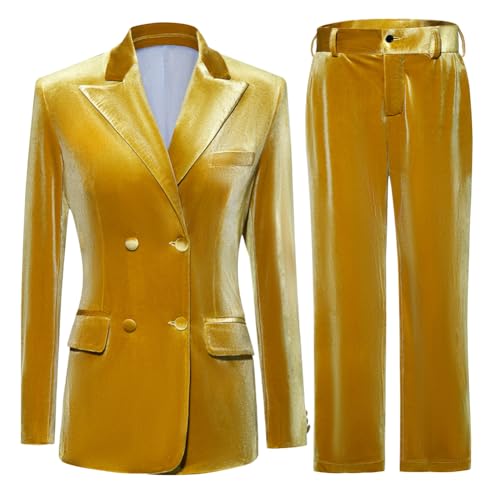 Plus Size Womens Velvet Suits 2 Piece Pant Suits Womens Tuxedos Pantsuits Set Women Business Pant Suit Work Office2