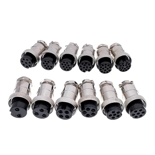 Conector GX20 hembra circular de 14P con toma rápida push-pull de brida 20mm para panel 4