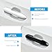 DLOVEG Upgraded Snap-on Door Handle Cover Compatible for 2019-2024 2025 Toyota Rav4 Accessories for Highlander 2020-2024 2025 No Adhesive Black Handle Protectors Glossy Black