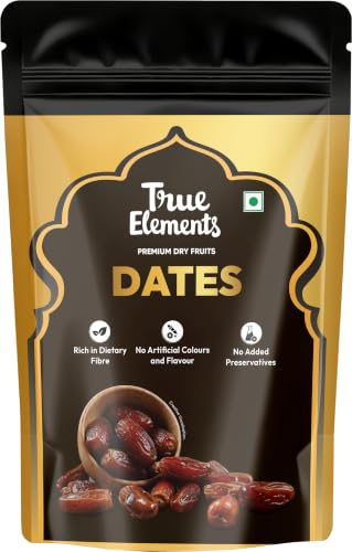 Image of True Elements Dates 500g | Khajur Dry Fruits | Premium Khajoor | Healthy & Nutritious Snack | Natural Sweetener | Rich in Protein & Vitamins