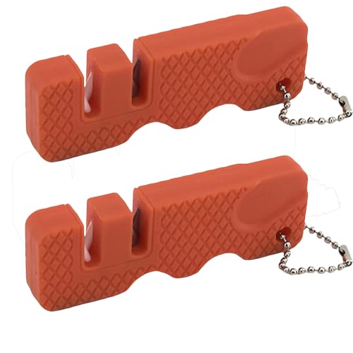 Rollschleifer Messerschärfer, 2 Stück Mini-Messerschärfer Stein Messerschärfer Outdoor-Werkzeuge Küche Multifunktions tragbarer Mini-Schärfstein für Outdoor-Reisen