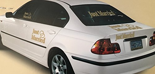 Just Married Auto-Clings Party Accessory (1 count) (5/Pkg)