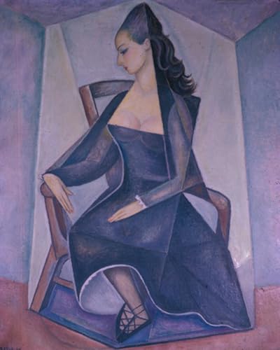 Póster de Marie Vorobieff Marevna lienzo Mujer Sentada cuadro abstracto 40x50cm decorativo