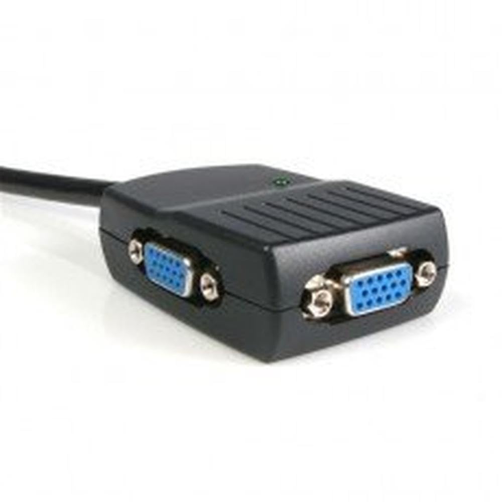 StarTech.com Duplicador Divisor de Vídeo VGA 2 puertos Compacto Alimentado por USB - 2048x1536 - Cable Multiplicador Splitter 2 Salidas HD15 (ST122KE)