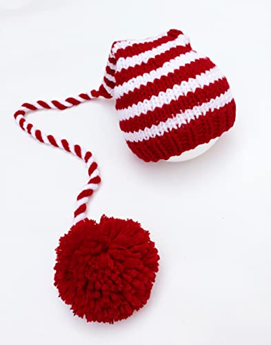 Vemonllas Christmas Newborn Photography Props Baby Photo Props Christmas Outfit Long Hat Newborn Photoshoot Xmas Santa Claus Red Hat #TOP2