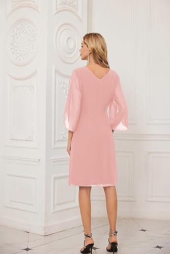 Image of GRACE KARIN Womens Formal Wedding Guest Dress 2026 Chiffon Cocktail Dress Mother of the Bride Dresses Midi Fashion Clothing