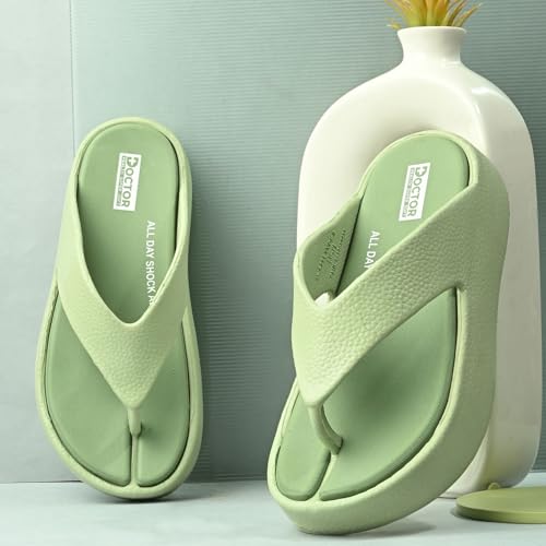 Image of DOCTOR HEALTH SUPER SOFT Women's Orthopedic Soft Platform Slippers | Ultra-Cushioned Shock Absorbing Footbed | Lightweight Anti-Skid Everyday Wear Comfort Flip Flops for All-Day Support