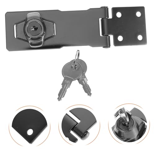 Image of PartyKindom Shed Latch Door Security Latch Barn Door Lock Padlock Robust Keyed Locking for Offices