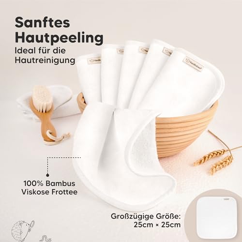 6-Pack Babywaschlappen für Babys, Kinder, Weiche Absorbierende (White) – Ansicht 4