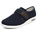 FASFSAF Scarpe Diabetiche Donna, Scarpe per Edemi Diabetici con Cuscino d'Aria, Piedi Gonfi Che Allargano Scarpe Passeggio, Chiusura Regolabile, Sandali Leggeri Traspiranti,Blu,44