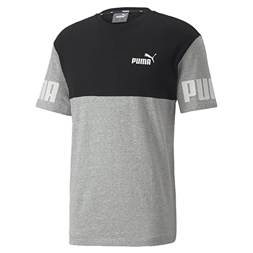 PUMA Power Colorblock Tee, T-Shirt Uomo, Light
