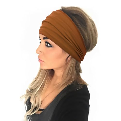 Image of DRESHOW 4 Pack Turban Headbands for Women Wide Vintage Head Wraps Knotted Cute Hair Band Accessories