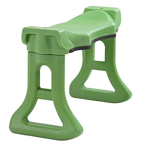 Premium Quality Garden Kneeler Bench with Large Contoured Sitting Area & Soft Foam Knee Pad - Made in USA by Vertex - Model GB2665-GN