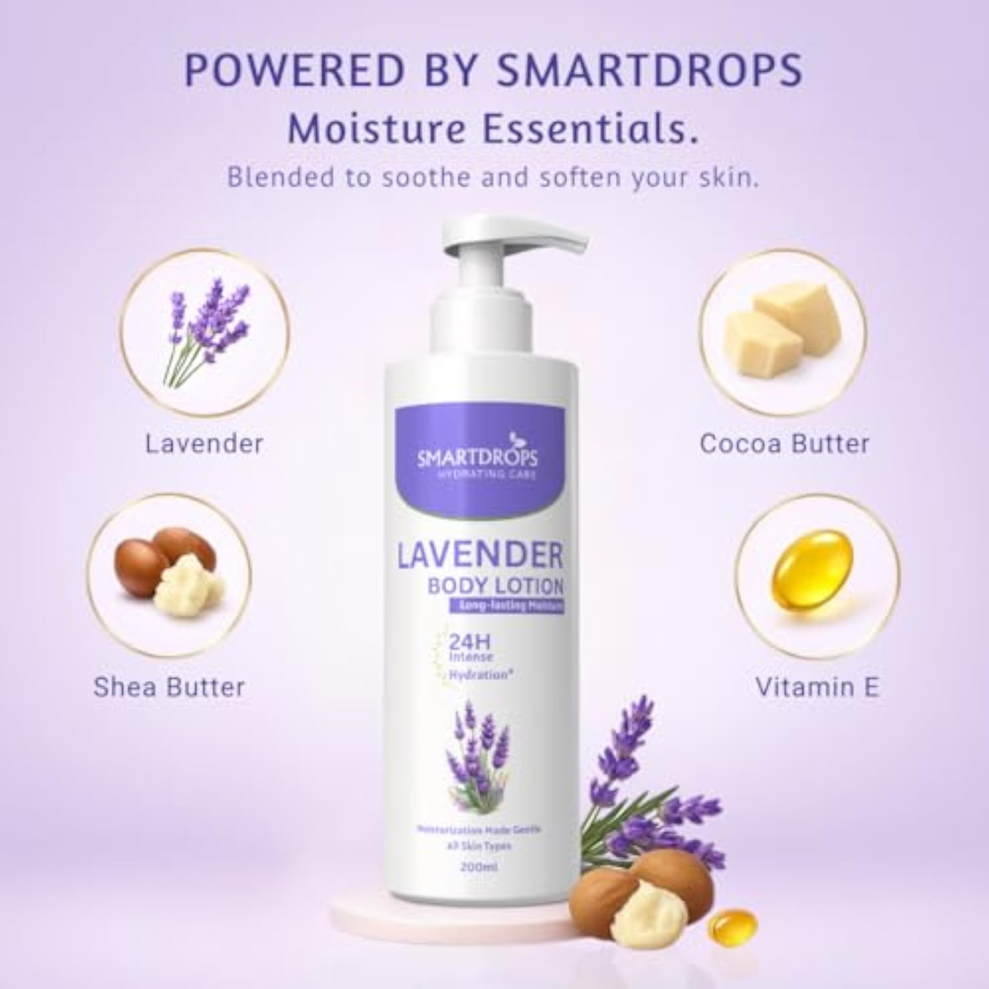 Lavender Body Lotion, Shea Butter & Lavender Moisturizing
