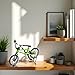 1/18 Scale Mini Diecast Mountain Bike, Finger Bicycle Model, Desktop Decor Art Craft (Green)