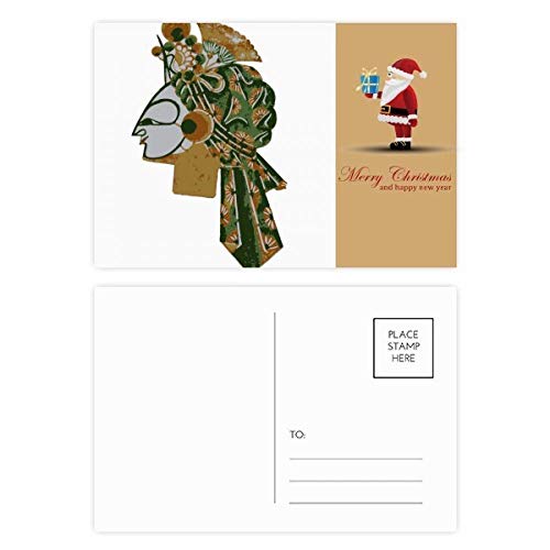Cartes postales chinoises lot de 20 Père Noël jeu de table festif