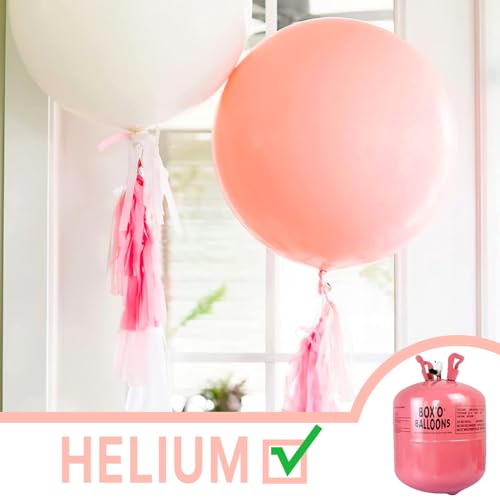 Image of PartyWoo Pastel Orange Balloons 4 pcs 36 Inch Extra Large Big Jumbo Giant Baby Pale Light Peach Orange Pink Latex Helium Balloons for Baby Shower Gender Reveal Birthday Party Decorations Orange-Q02