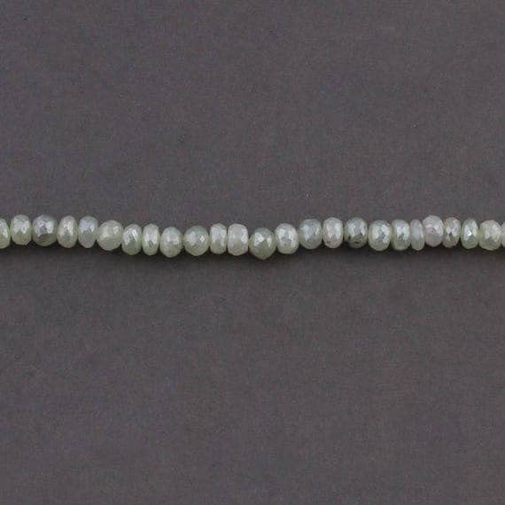 Prehnite argentée facettée 7mm perles rondelles haut de gamme pour bijoux