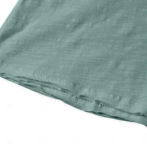 Men's Short Sleeve Cotton Casual Shirts Lightweight Crew Neck Soft Summer Tops Moisture Wicking Undershirts Loungewear3