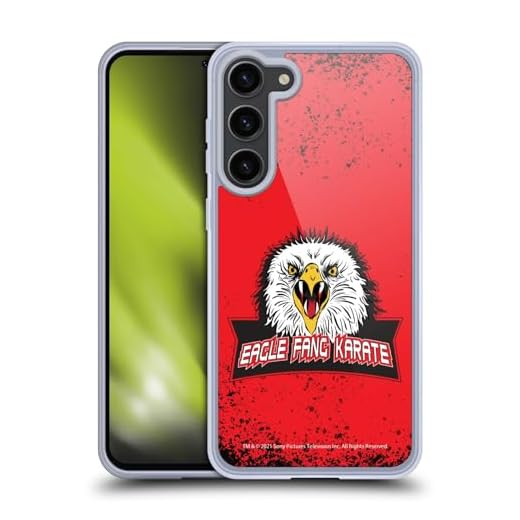 Head Case Designs Licenciado Oficialmente Cobra Kai Eagle Fang Logo Arte Clave Caso Funda de Gel Suave Compatible con Samsung Galaxy S23+ 5G