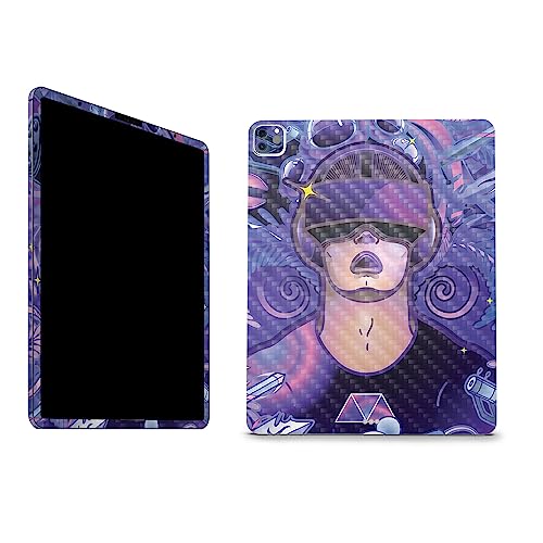 Image of MightySkins Carbon Fiber Skin Compatible with Apple iPad Pro 12.9 inch M2 6th Gen (2022) Full Wrap Kit - VR Dream | Protective, Durable Textured Carbon Fiber Finish | Easy to Apply | Made in The USA