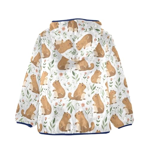 CHIFIGNO Cute Space Toddler Boy Hoodies Thickened Warm Soft Comfy Fleece Jacket with Arctic Fleece Lining 3-10Y2