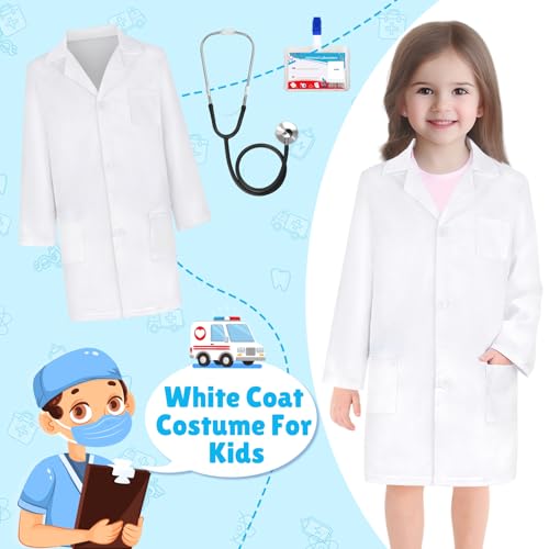 Disfraz de Doctor para Niños con Bata y Estetoscopio miniatura 3