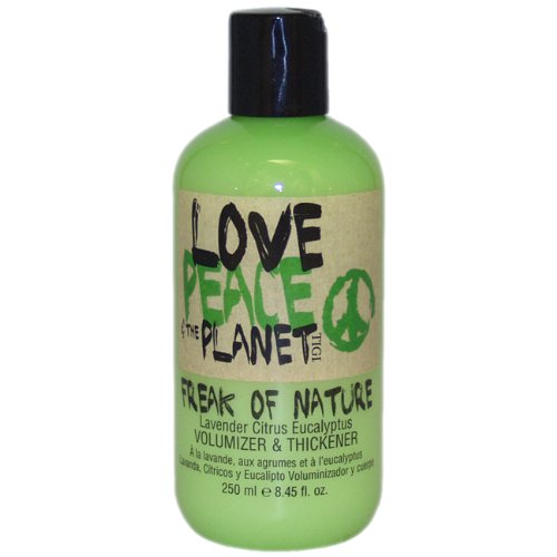 TIGI Love, Peace and The Planet Freak of Nature Volumizer/Thickener, Lavender Citrus Eucalyptus, 8.45 Ounce