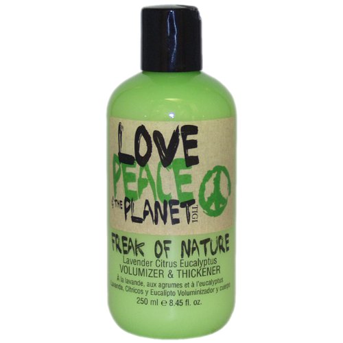 TIGI Love, Peace and The Planet Freak of Nature Volumizer/Thickener, Lavender Citrus Eucalyptus, 8.45 Ounce