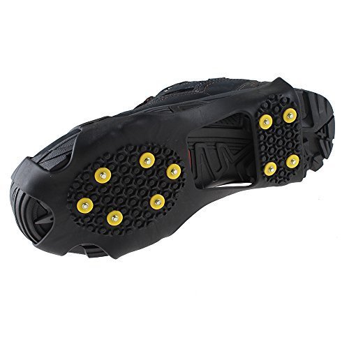 Non-slip Over Shoe, AGPtek Climbing Snow & Ice Cleats Grips Anti-Slip Studded Ice Traction Shoe Covers Spike Crampons Cleats Size S /M/ L/XL , Small