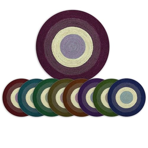 Tapis rond en jute 1,2 m résistant pour entrée et extérieur - 5