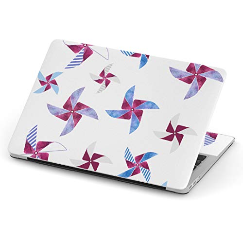 MacBook Air 13inch A1466 / A1369 専用スキンシール 2010~2017モデルまで対応 マックブック エア Mac Air 13インチ ノートブック フィルム ステッカー アクセサリー 保護 010493 風車 紫 青
