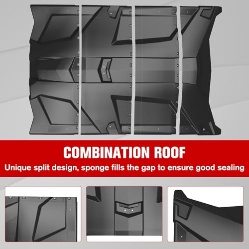 Image of Sport Roof Top for Can-Am X3 Max, Dustproof Resistant Hard Coat Poly Roof 4 Pieces Combination Roof Sun Visor for Can Am Maverick X3 Max 2017-2025 Accessories (Replace #715003750 715003749)