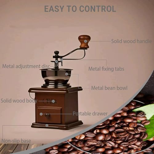 Retro Wooden Coffee Bean Grinder